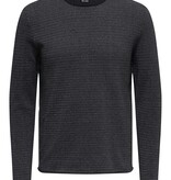 Only & Sons Onsniguel 12  Stripe Crew Knit (187197 Dark Navy)