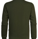 Petrol M-3030-Swc343 - Men Sweater Collar Zip (6092 Hunter Green)