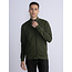 Petrol M-3030-Swc343 - Men Sweater Collar Zip (6092 Hunter Green)