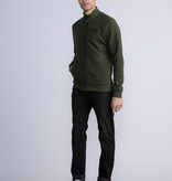 Petrol M-3030-Swc343 - Men Sweater Collar Zip (6092 Hunter Green)