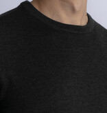 Petrol M-3030-Kwr201 - Men Knitwear Round Neck Basic (9091 Dark Black)