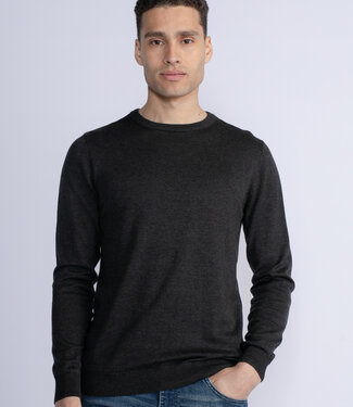 Petrol Industries M-3030-Kwr201 - Men Knitwear Round Neck Basic (9091 Dark Black)