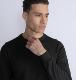 Petrol M-3030-Kwr201 - Men Knitwear Round Neck Basic (9091 Dark Black)