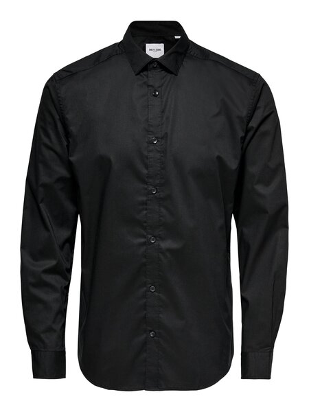 Only & Sons Onssane LS Solid Poplin Shirt (187679 Black)