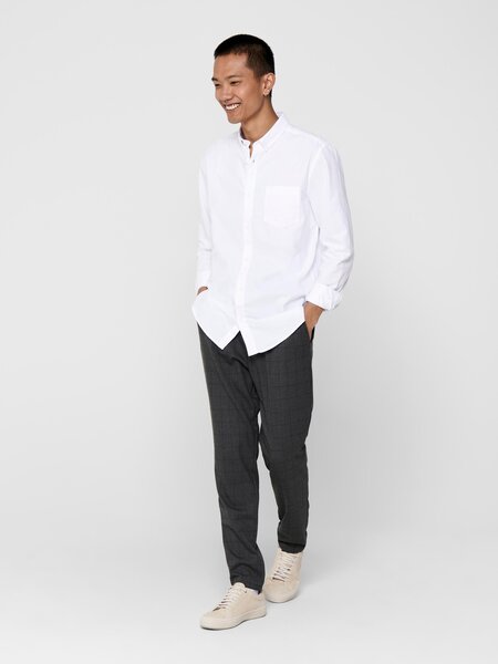 Only & Sons Onssane LS Solid Poplin Shirt (188758 White)