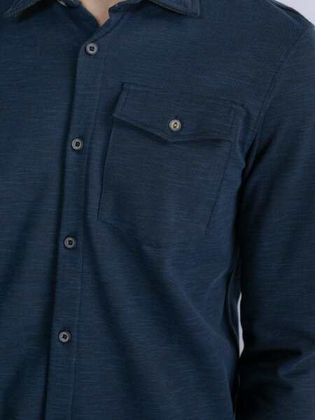 Petrol M-3030-Sil407 - Men Shirt Long Sleeve Uni (5152 Midnight Navy)