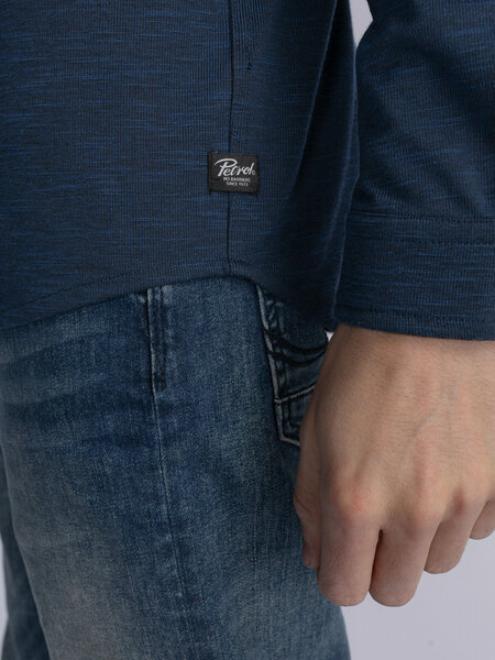 Petrol M-3030-Sil407 - Men Shirt Long Sleeve Uni (5152 Midnight Navy)