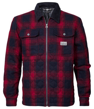 Petrol Industries M-3030-Sil412 - Men Shirt Long Sleeve Check (3163 Garnet)