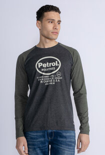 M-3030-Tlr653 - Men T-Shirt Ls Round Neck (9091 Dark Black)