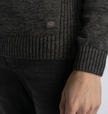 Petrol M-3030-Kwc206 - Men Knitwear Collar (6143 Forest Night)