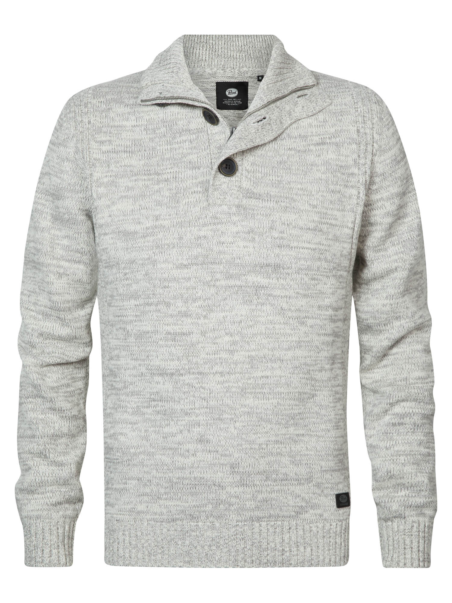 M-3030-Kwc206 - Men Knitwear Collar (0009 Antique White Melee)