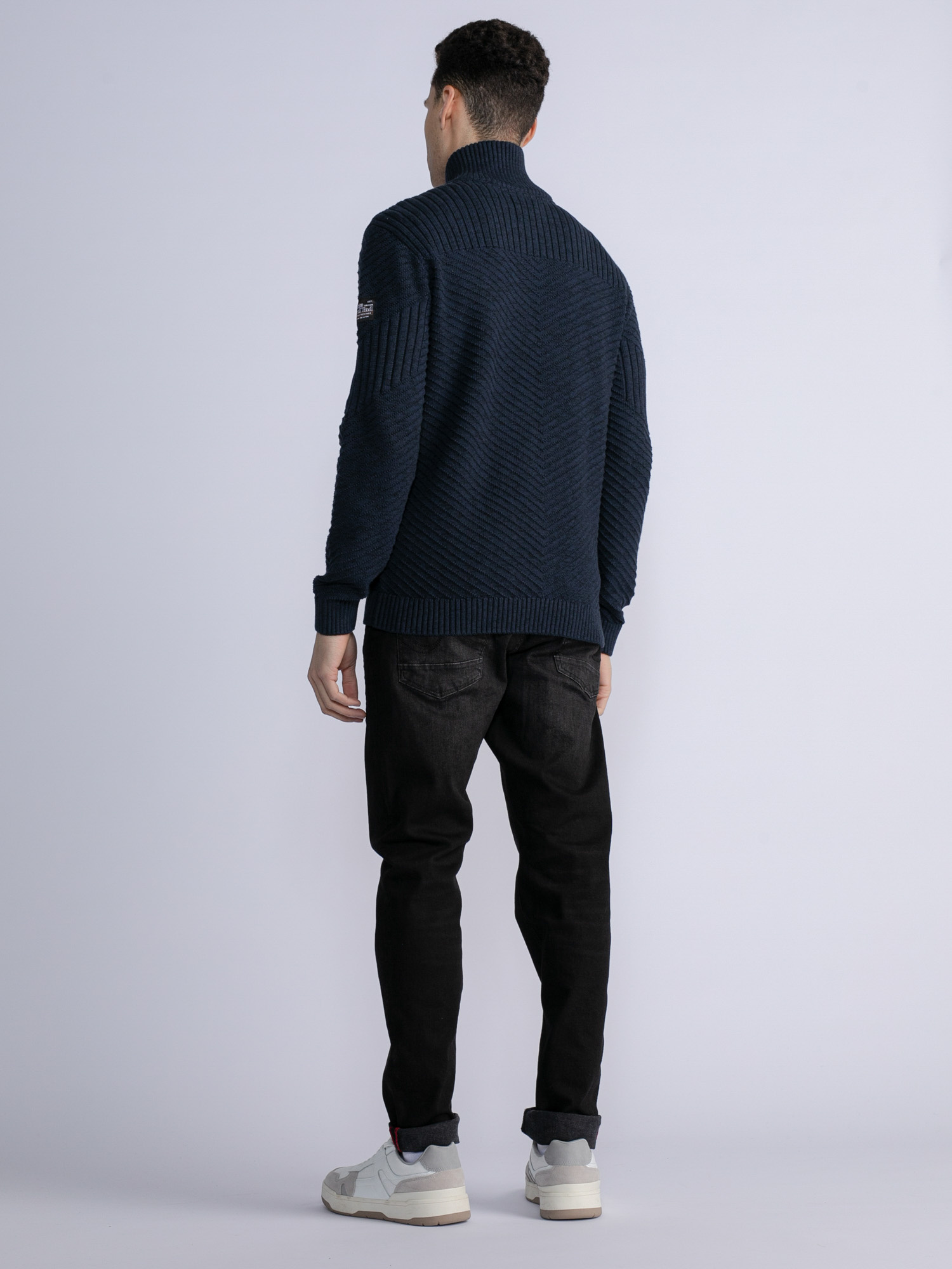 M-3030-Kwc295 - Men Knitwear Collar Cardigan (5152 Midnight Navy)