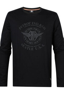 M-3030-Tlr651 - Men T-Shirt Ls Round Neck (9091 Dark Black)