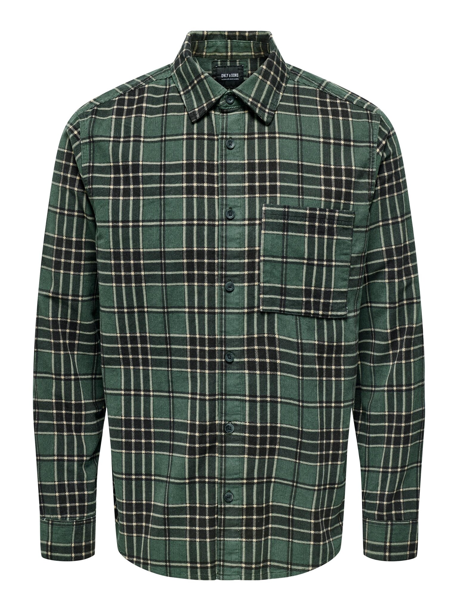 Only & Sons Onsleo REG LS Wash Cord Shirt (236255 Cilantro)