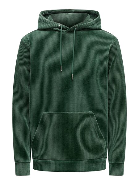 Only & Sons Onseden REG Courduroy Hoodie (236255 Cilantro)