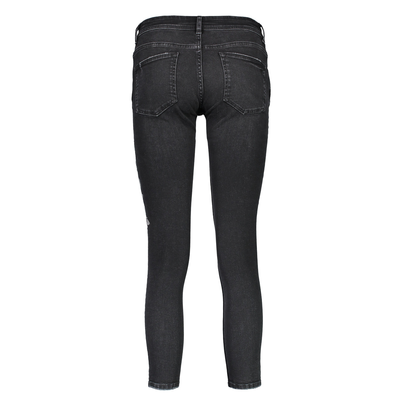 MAREN Skinny Emb. Black Twill