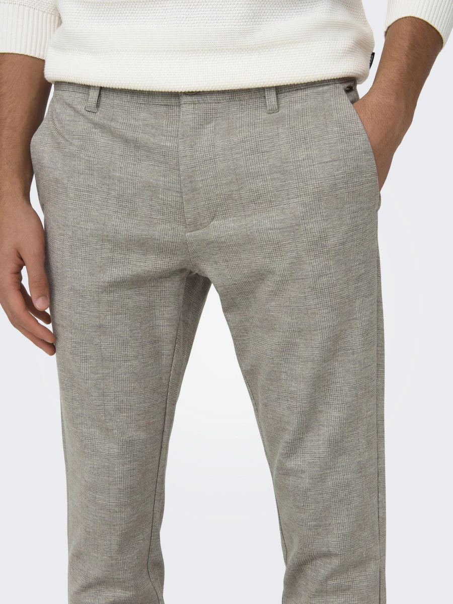 Onsmark Slim Check 020919 Pant (202231 Chinchilla)