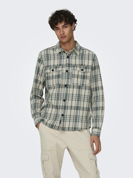 Only & Sons Onsmilo OVR CTN Check LS Shirt (209113 Moonstruck)