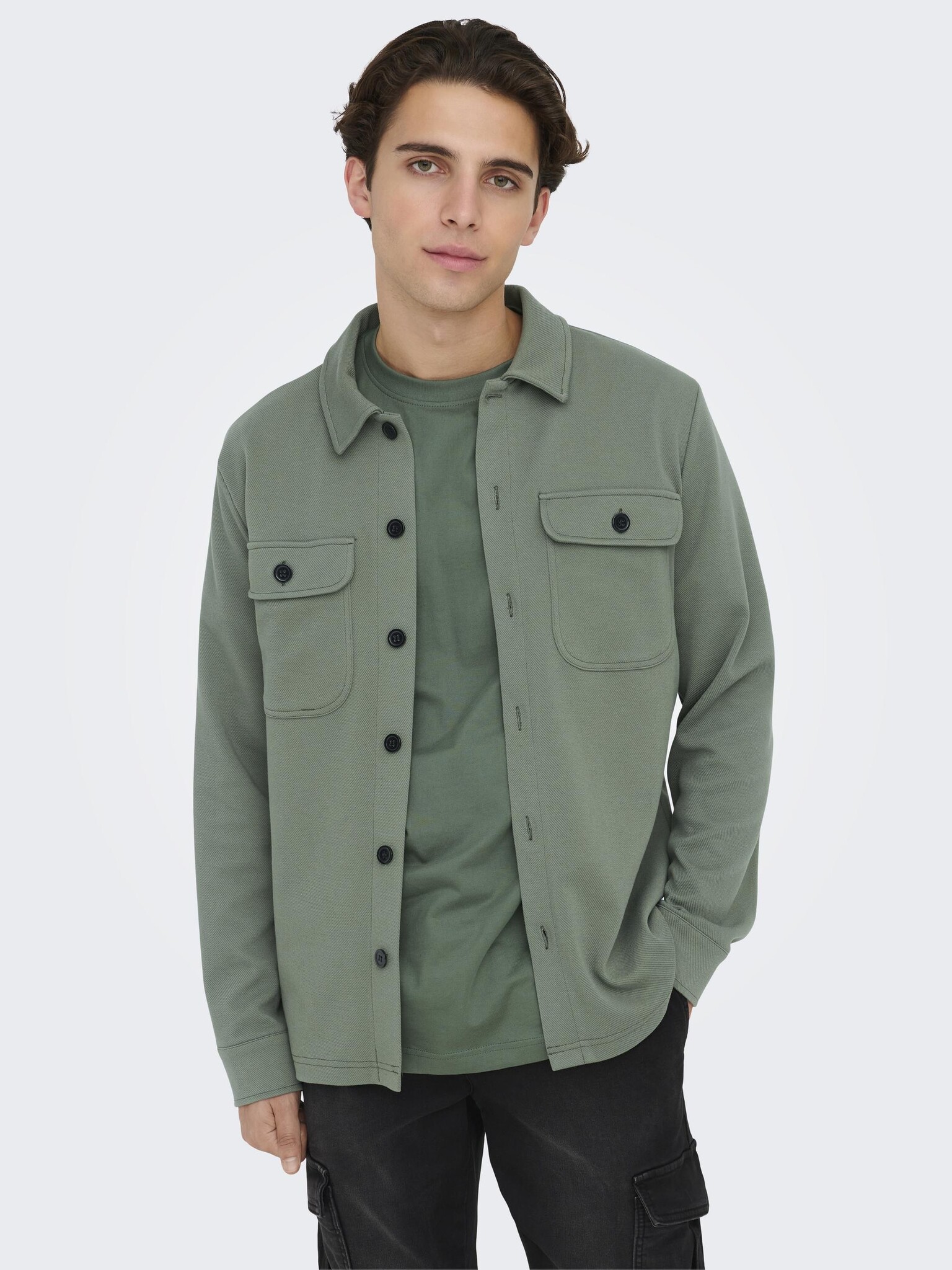 Onsnewkodyl Overshirt Sweat (262142 Castor Gray)