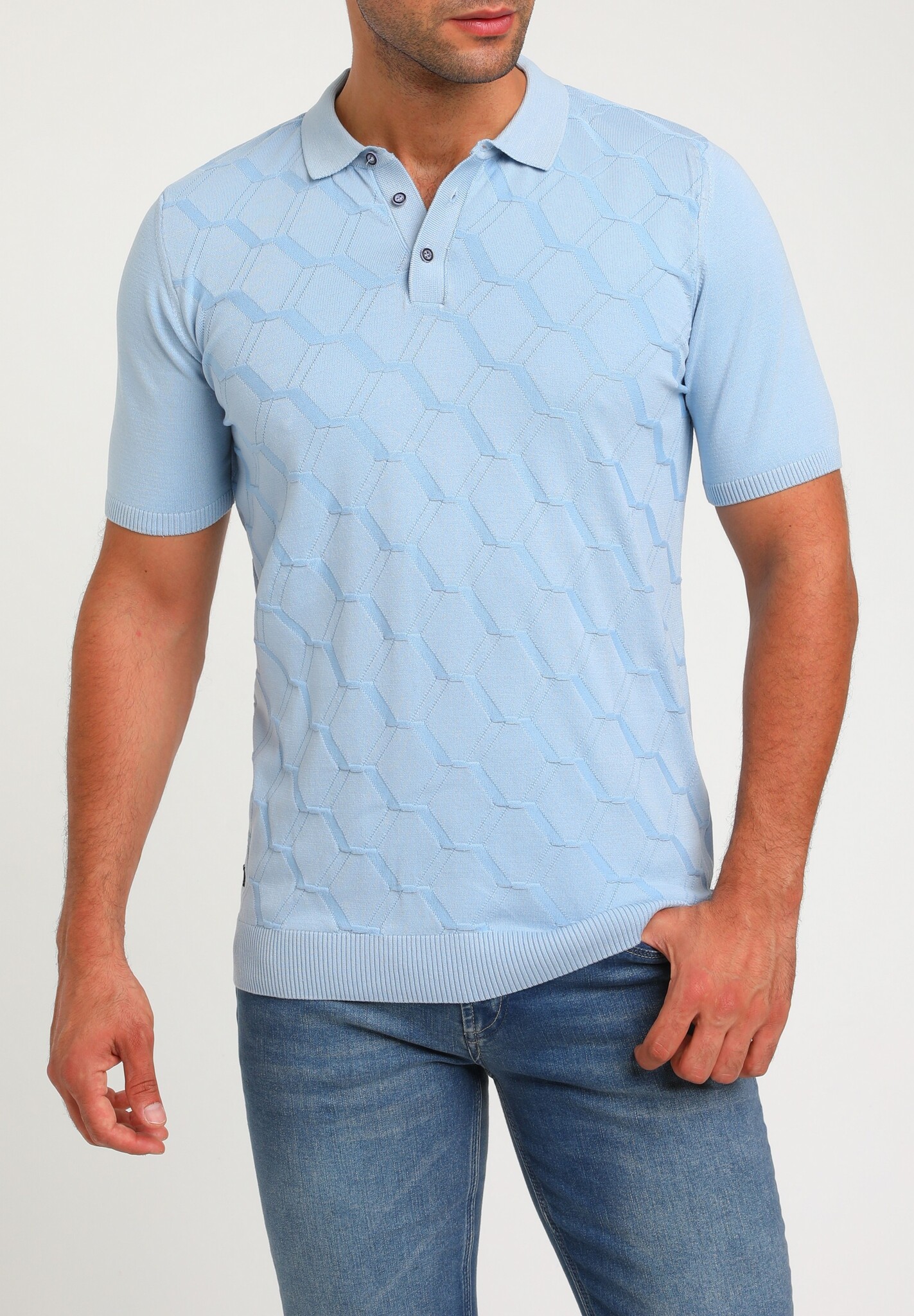 Gabbiano 234524 Tile Blue Polo