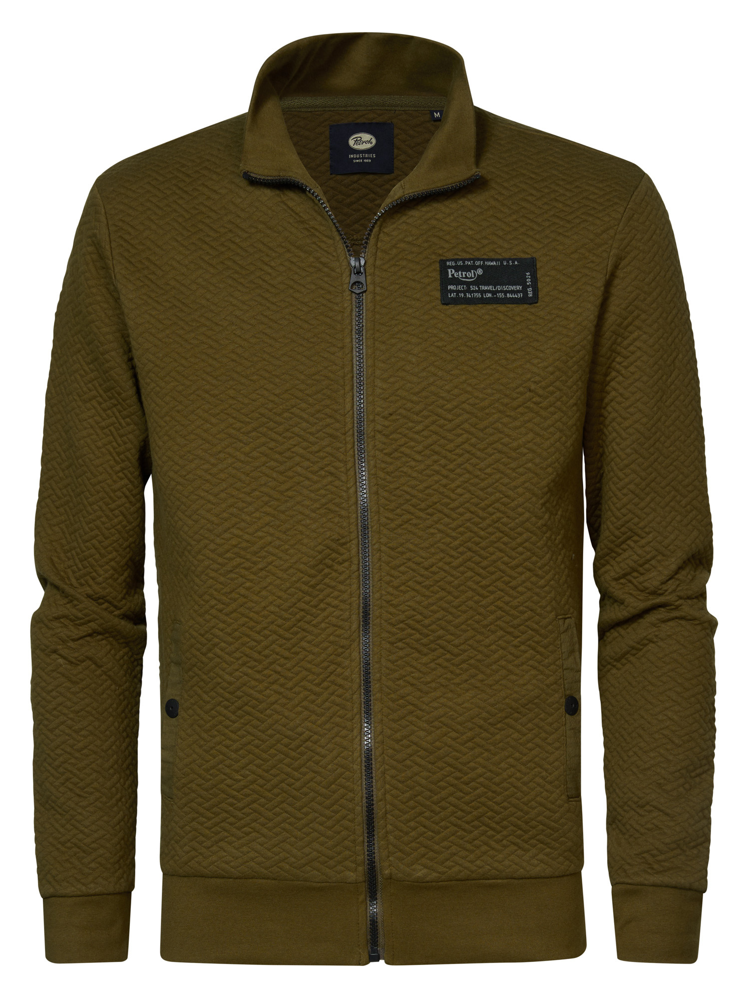 M-1040-SWC316  MEN VEST COLLAR ZIP (Sage Green 6158)