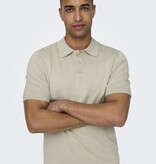 Only & Sons ONSWYLER LIFE REG 14 SS POLO KNIT NOOS SILVER LINING