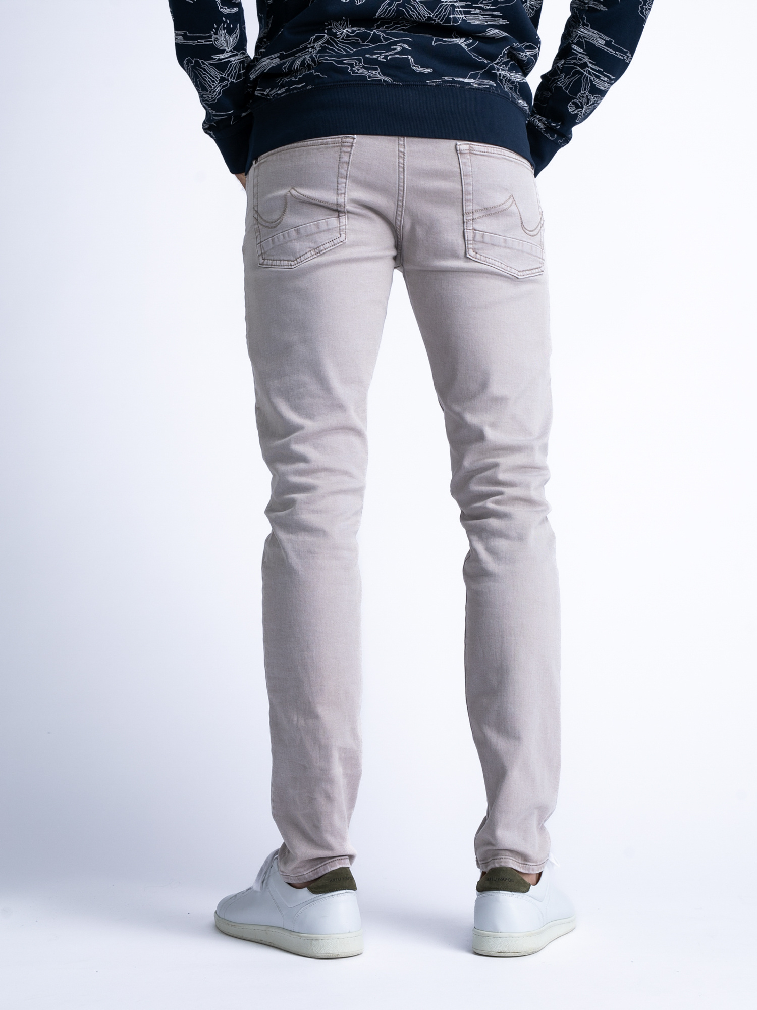 M-1040-DNM007 Seaham Coloured - Denim Slim Fit (7130 Light Tan)