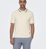 Only & Sons Onsdennis Life Reg 12 SS Polo Knit Antique White