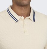 Only & Sons Onsdennis Life Reg 12 SS Polo Knit Antique White
