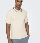 Only & Sons Onsdennis Life Reg 12 SS Polo Knit Antique White