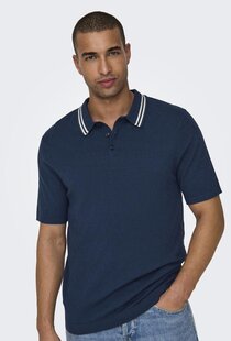 Onsdennis Life Reg 12 SS Polo Knit Dress Blue