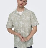 Only & Sons Onscaiden SS Resort Aop Linen Shirt Noos Chinchilla