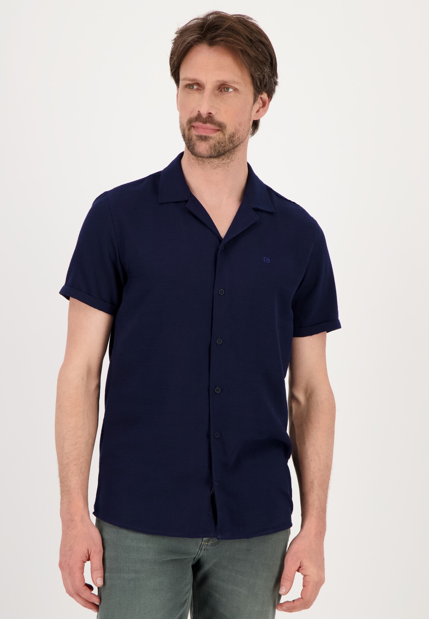 334554 Korte Mouw Hemd 301 Navy