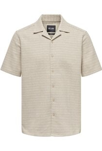 ONSNASH LIFE REG RESORT SS SHIRT CHINCHILLA