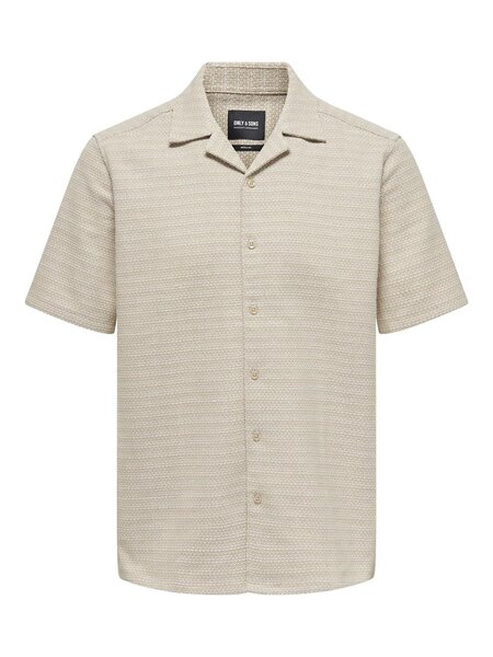 Only & Sons ONSNASH LIFE REG RESORT SS SHIRT CHINCHILLA