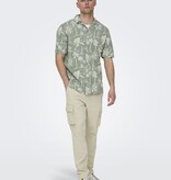 Only & Sons Onscaiden SS Resort Aop Linen Shirt Noos SWAMP