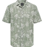 Only & Sons Onscaiden SS Resort Aop Linen Shirt Noos SWAMP