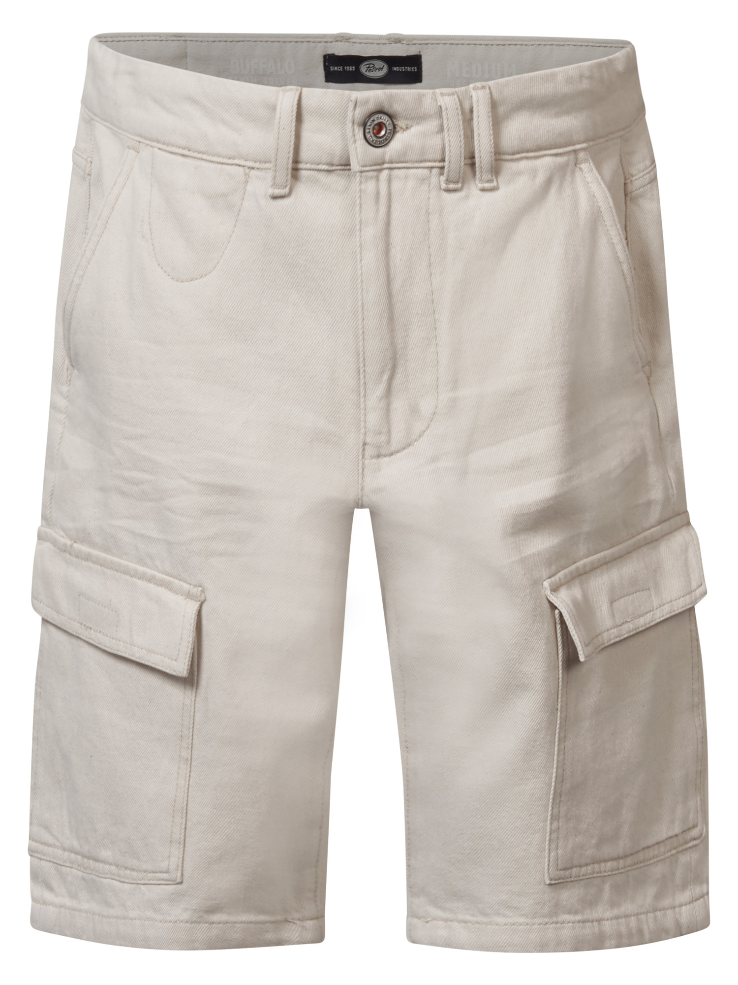 Petrol BUFFALO CARGO - Denim Short Relaxed Fit M-1040-SHO025 (antique white 0007)