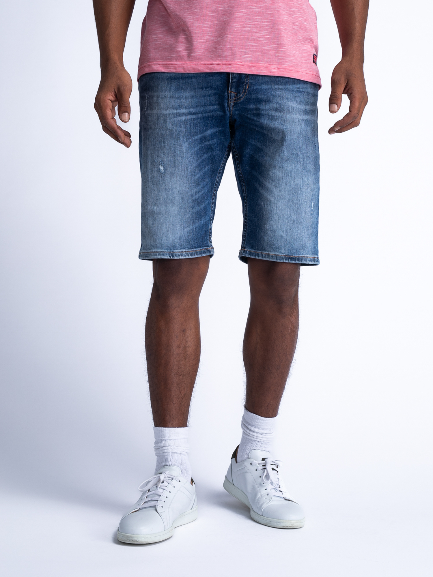 Petrol BLIZZARD DENIM SHORT RELAXED FIT M-1040-SHO003 (medium stone 5755)