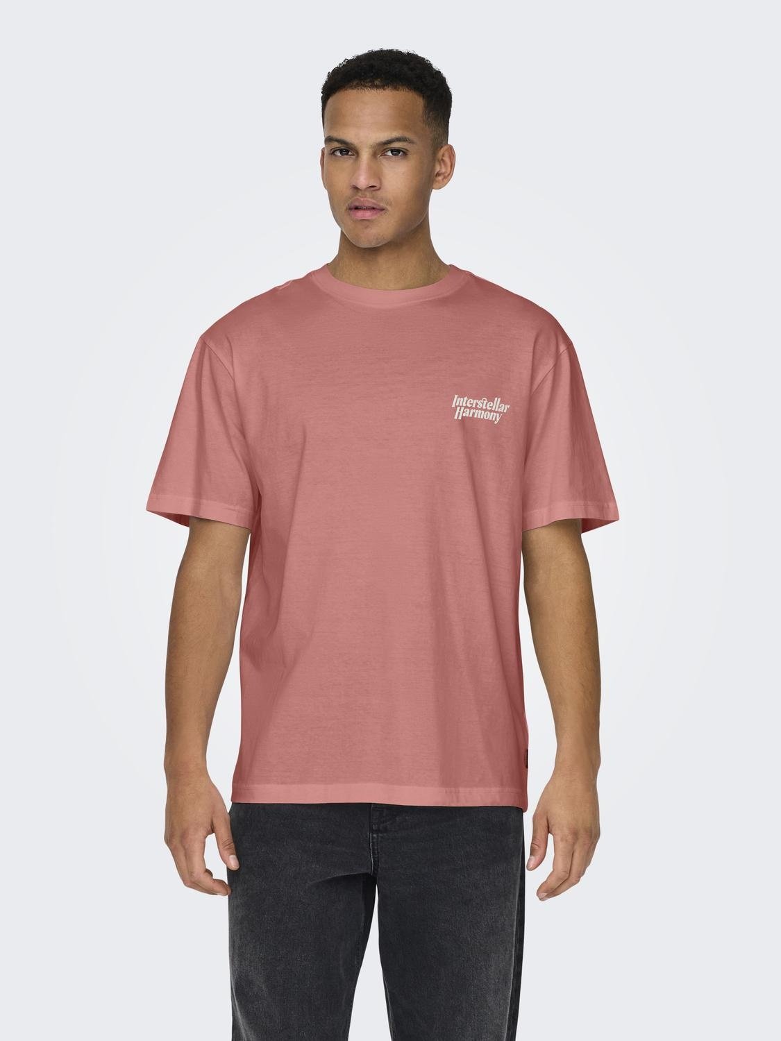 Only & Sons ONSKASON RLX PRINT SS TEE (Dusty Cedar)