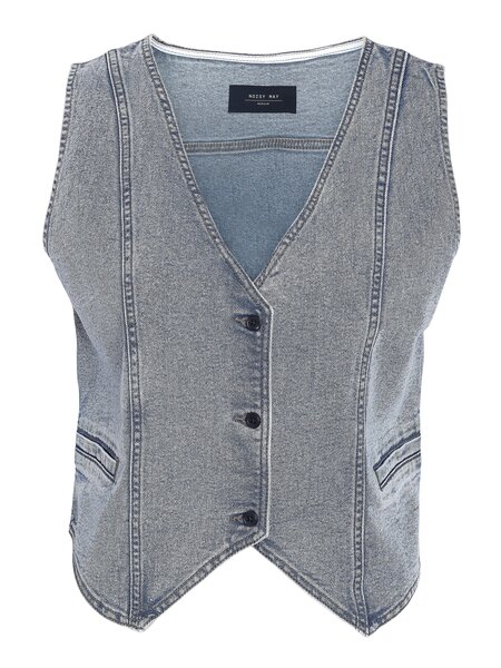 NOISY MAY NMSANNA S/L TOP VEST VI494LB (Light Blue Denim)