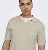 Only & Sons ONSACE REG 12 SS SLUB POLO KNIT (SILVER LINING)