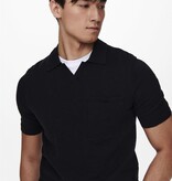 Only & Sons ONSACE REG 12 SS SLUB POLO KNIT DARK NAVY