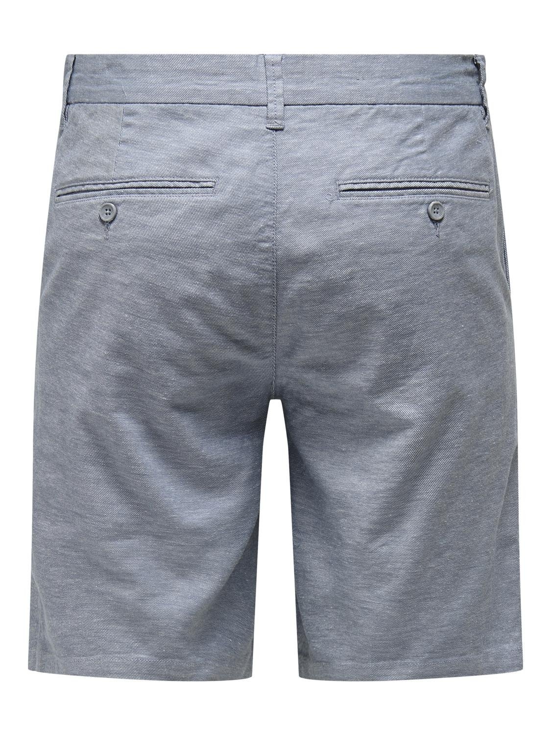 ONSMARK 0011 COTTON LINEN SHORTS NOOS FLINT STONE