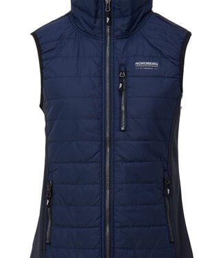 Nordberg LADIES KNITTED AND WOVON VEST TIRZA NAVY