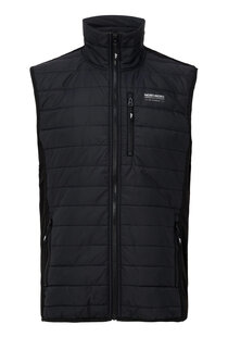 MENS KNITTED AND WOVEN VEST TOMMY BLACK