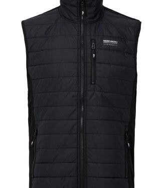 Nordberg MENS KNITTED AND WOVEN VEST TOMMY BLACK