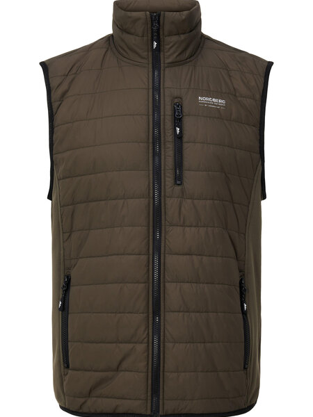 Nordberg MENS KNITTED AND WOVEN VEST TOMMY ARMY