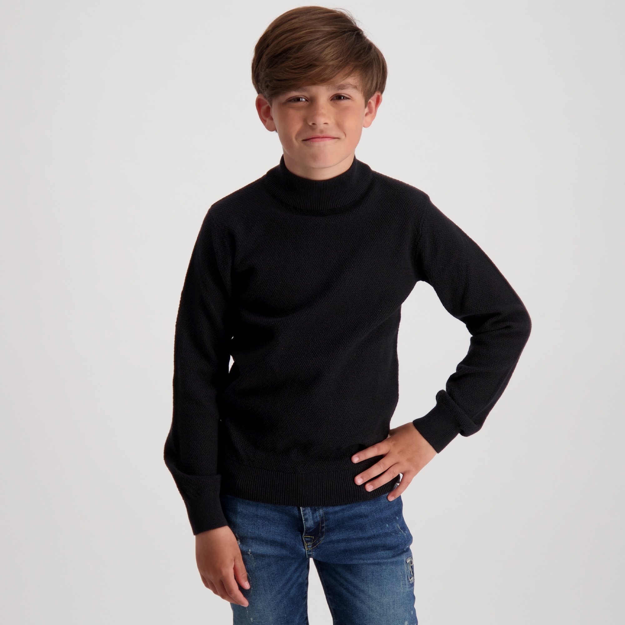 Kids TRUSSET SW Mockneck Black