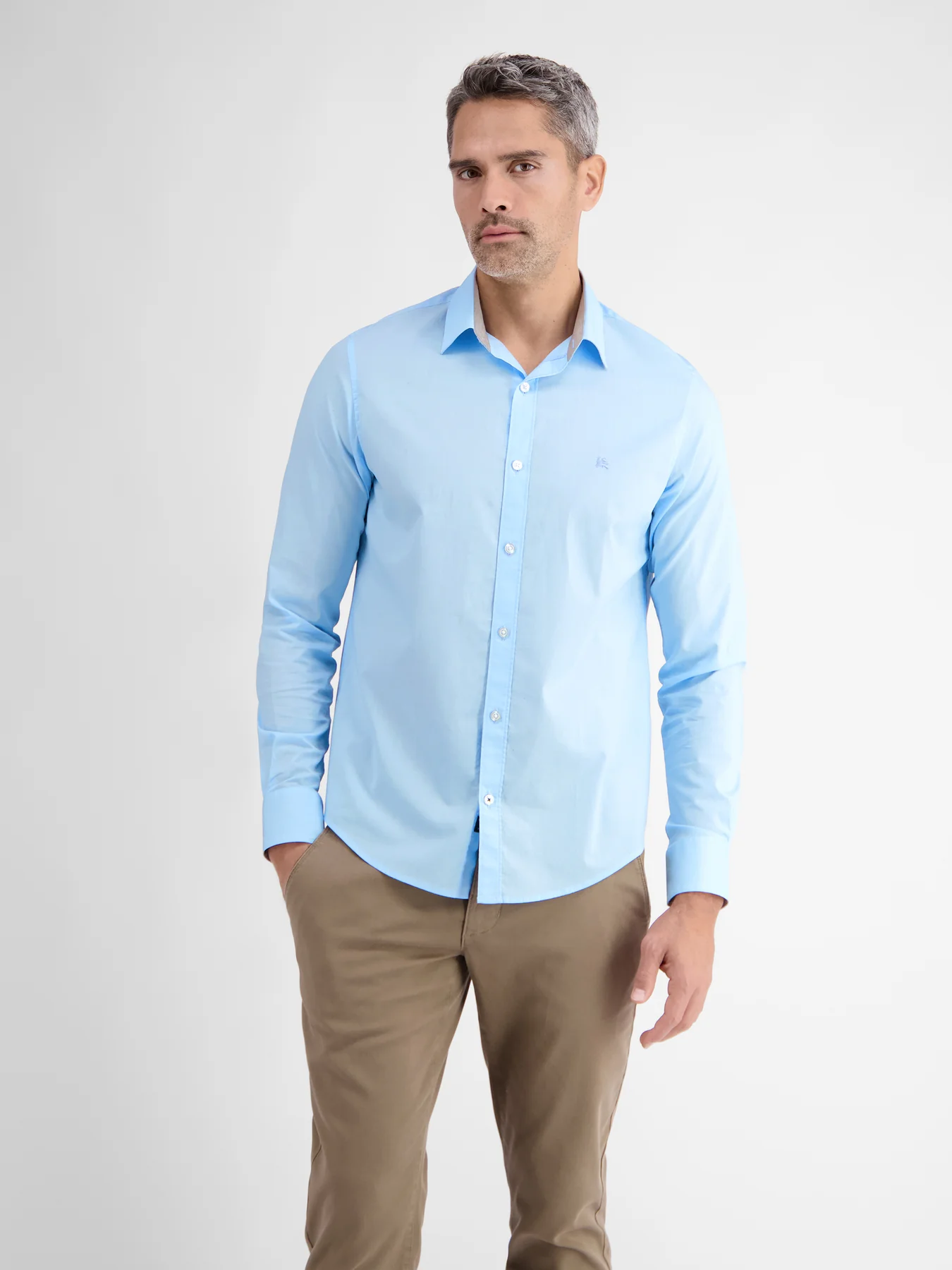 Lerros 2001050 BASIC POPLIN OVERHEMD (402 SKY BLUE)